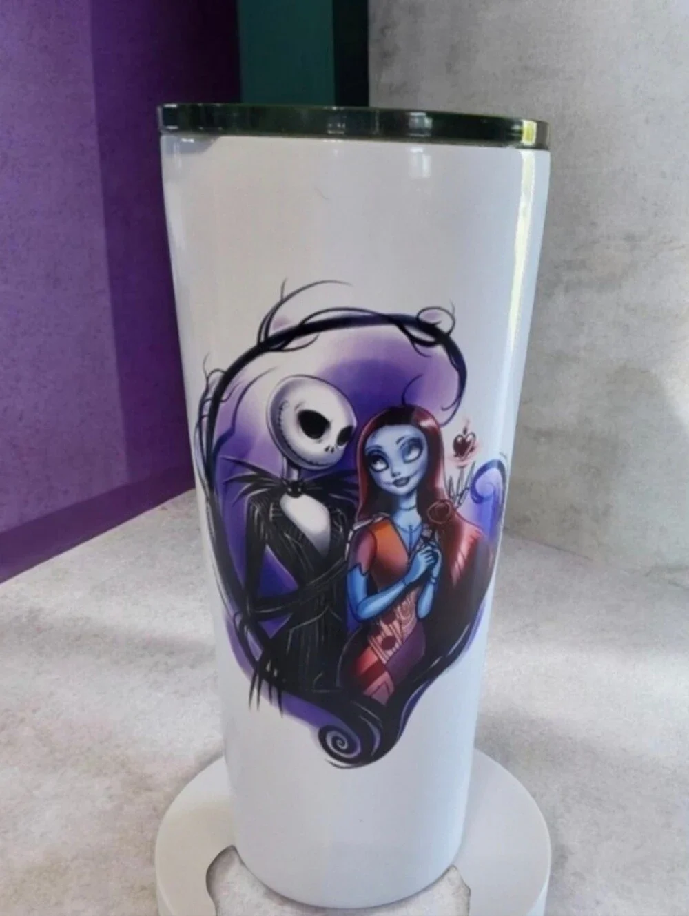 Jack & Sally Nightmare Before Christmas 22oz Tumbler 🎉sale